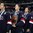 HELSINKI, FINLAND - JANUARY 5: USA's Colin White #18, Zach Werenski #13, Chad Krys #4 and Ryan Donato #19 look on during the national anthem after a 8-3 bronze medal game win over Sweden at the 2016 IIHF World Junior Championship. (Photo by Andre Ringuette/HHOF-IIHF Images)

